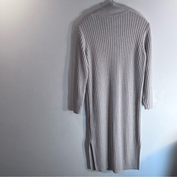 & OTHER STORIES UK SZ XS Ribbed Splits Mock Neck Long Sleeve Swearer Dress - Picture 8 of 10